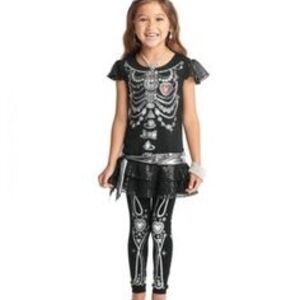 Spooky Skeleton Kids Costume - Black and White